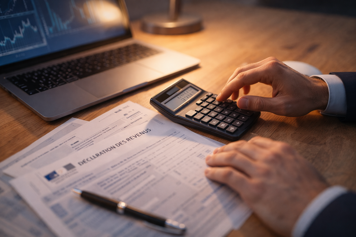 Déclaration fiscale LMNP — Les charges déductibles restent un levier majeur d'optimisation Déclaration de revenus LMNP 2026 — calcul fiscal avec formulaire et calculatrice